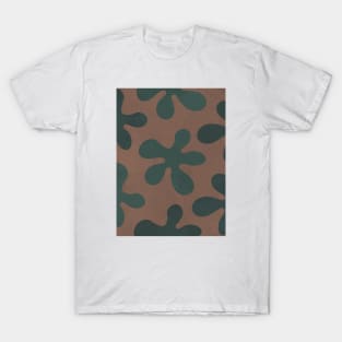 Abstract Tropical Floral - Earthy Tones T-Shirt